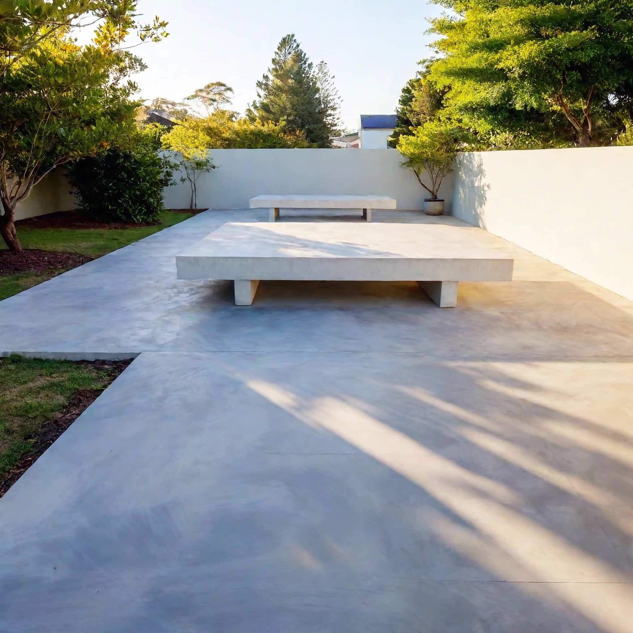 Concrete patio finished for outdoor entertaining