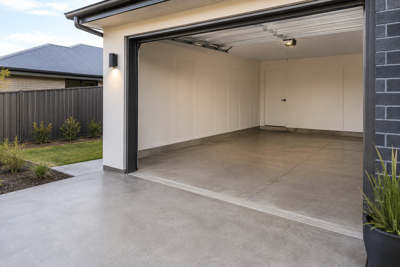 Reinforced concrete garage slab